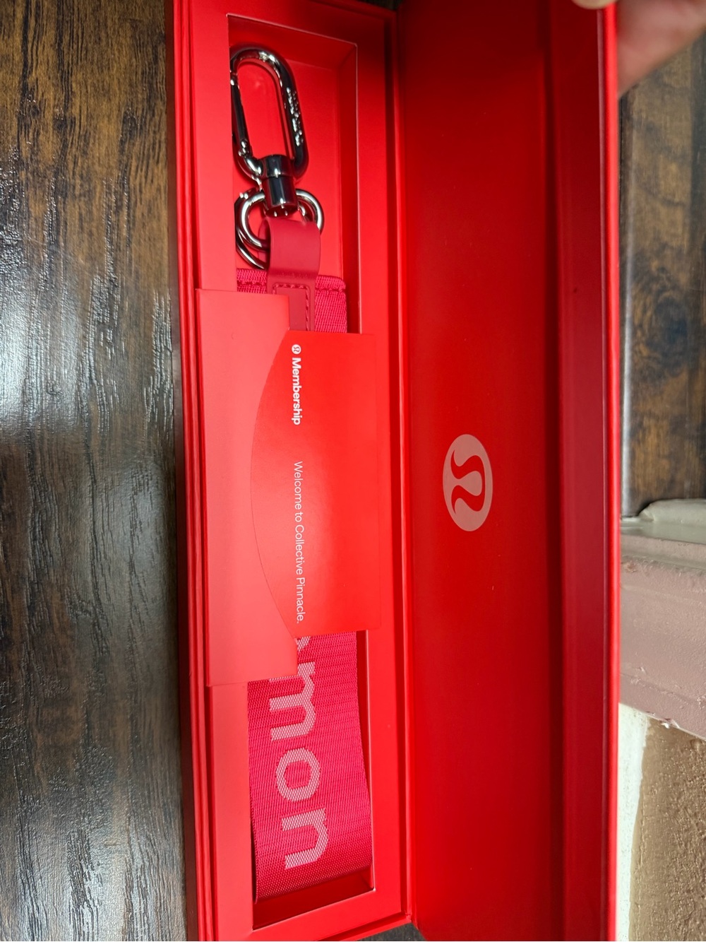 lululemon bright red branded pouch insert